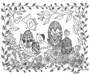 adult zen anti stress easter eggs by leen margot  coloring pages